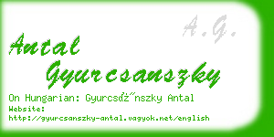 antal gyurcsanszky business card